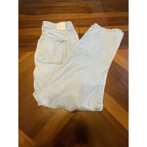 Hollister Dad Jeans Ultra High Rise Cargo Light Wash Womens 16L W33L Vtg Y2K